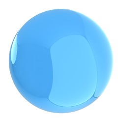 Image showing Glossy blue sphere