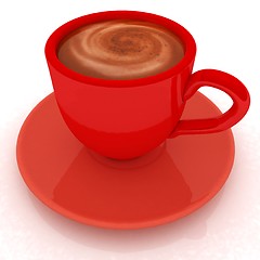 Image showing Coffee cup on saucer