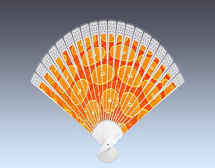 Image showing Colorful hand fan