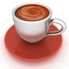 Image showing Coffee cup on saucer