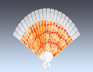 Image showing Colorful hand fan