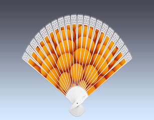 Image showing Colorful hand fan