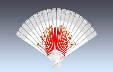 Image showing Colorful hand fan 