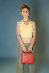 Image showing woman with jerry can