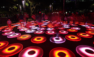 Image showing SYDNEY, AUSTRALIA - JUNE 2, 2014 ; Vivid Sydney Interactive Step