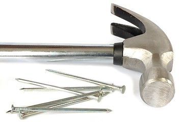 Image showing Hammer and Nails