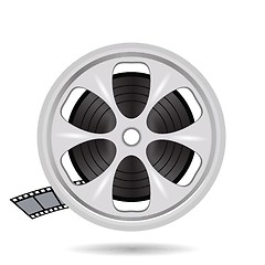 Image showing cinema film tape on disc