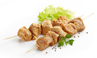 Image showing marinated pork kebab