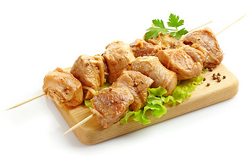 Image showing marinated pork kebab