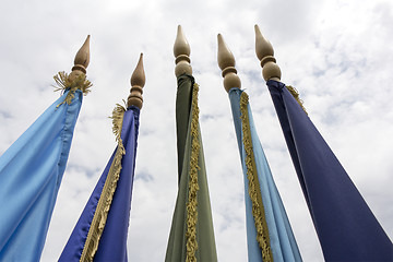 Image showing Five flags