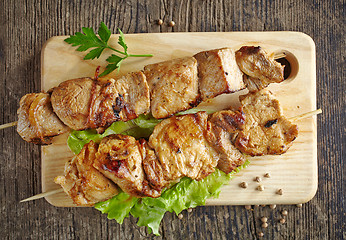 Image showing grilled pork meat kebab