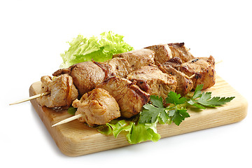 Image showing grilled pork meat kebab