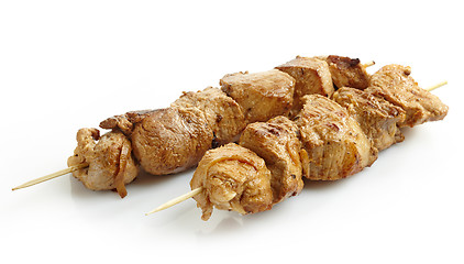 Image showing grilled pork meat kebab