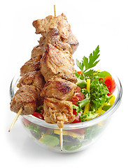 Image showing grilled pork meat kebab