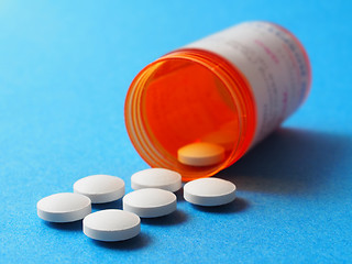 Image showing Bottle with pills