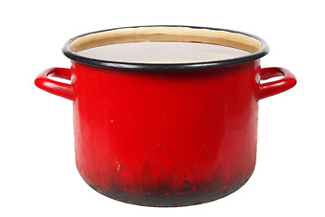 Image showing Old red pot