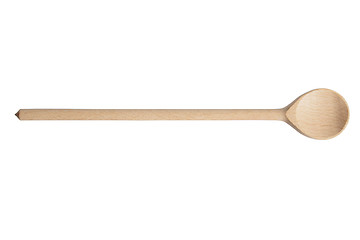 Image showing Wooden spoon with lonh handle
