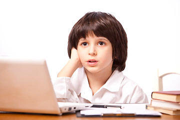 Image showing young schoolboy