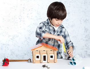 Image showing boy repairman