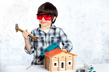 Image showing boy repairman