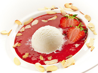 Image showing Cold strawberry soup