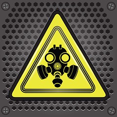 Image showing yellow gas mask sign