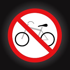 Image showing no bike allowed sign