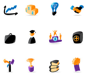 Image showing Bright business and finance icons