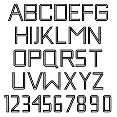 Image showing Handmade retro font