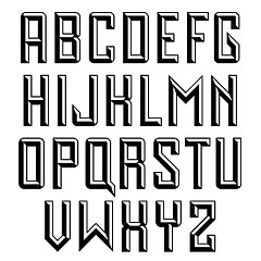 Image showing Handmade retro font