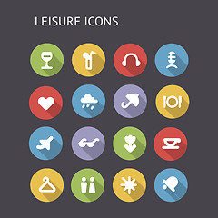 Image showing Flat Icons For Leisure