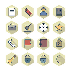 Image showing Thin Line Icons For Business and Finance