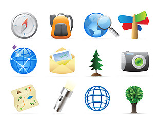 Image showing Icons for backpacking