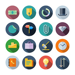 Image showing Flat Design Icons For Business