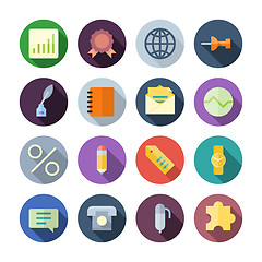 Image showing Flat Design Icons For Business