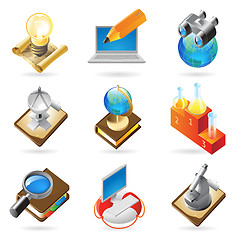 Image showing Icon concepts for science