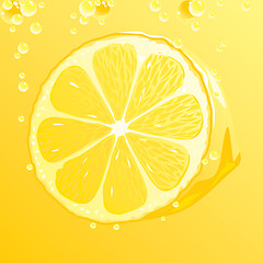 Image showing Lemon with bubbles