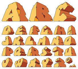 Image showing Alphabet made of stone