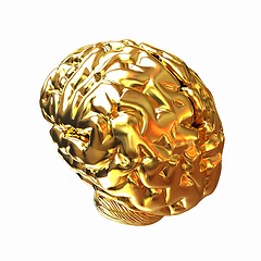 Image showing Gold human brain