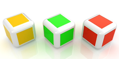 Image showing Abstract colorfull blocks 3d