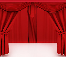 Image showing Red curtains