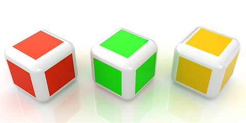 Image showing Abstract colorfull blocks 3d