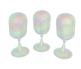 Image showing 3d rendering of a microphones