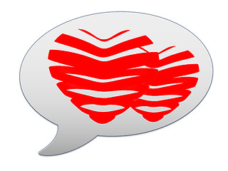 Image showing messenger window icon. Heart of the bands 