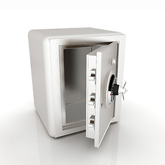 Image showing Security metal safe with empty space inside 