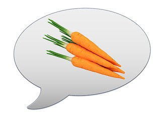 Image showing messenger window icon and carrot