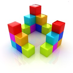 Image showing colorful block diagram