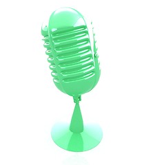 Image showing 3d rendering of a microphone