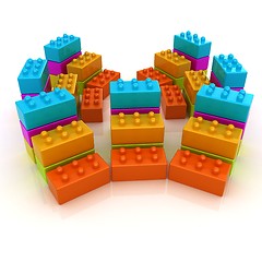 Image showing Building blocks on white 