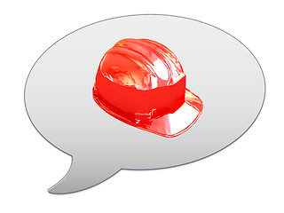 Image showing messenger window icon. Hard hat